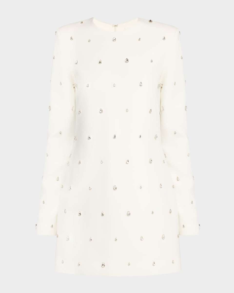 Kenna Embellished Long-Sleeve Mini Dress